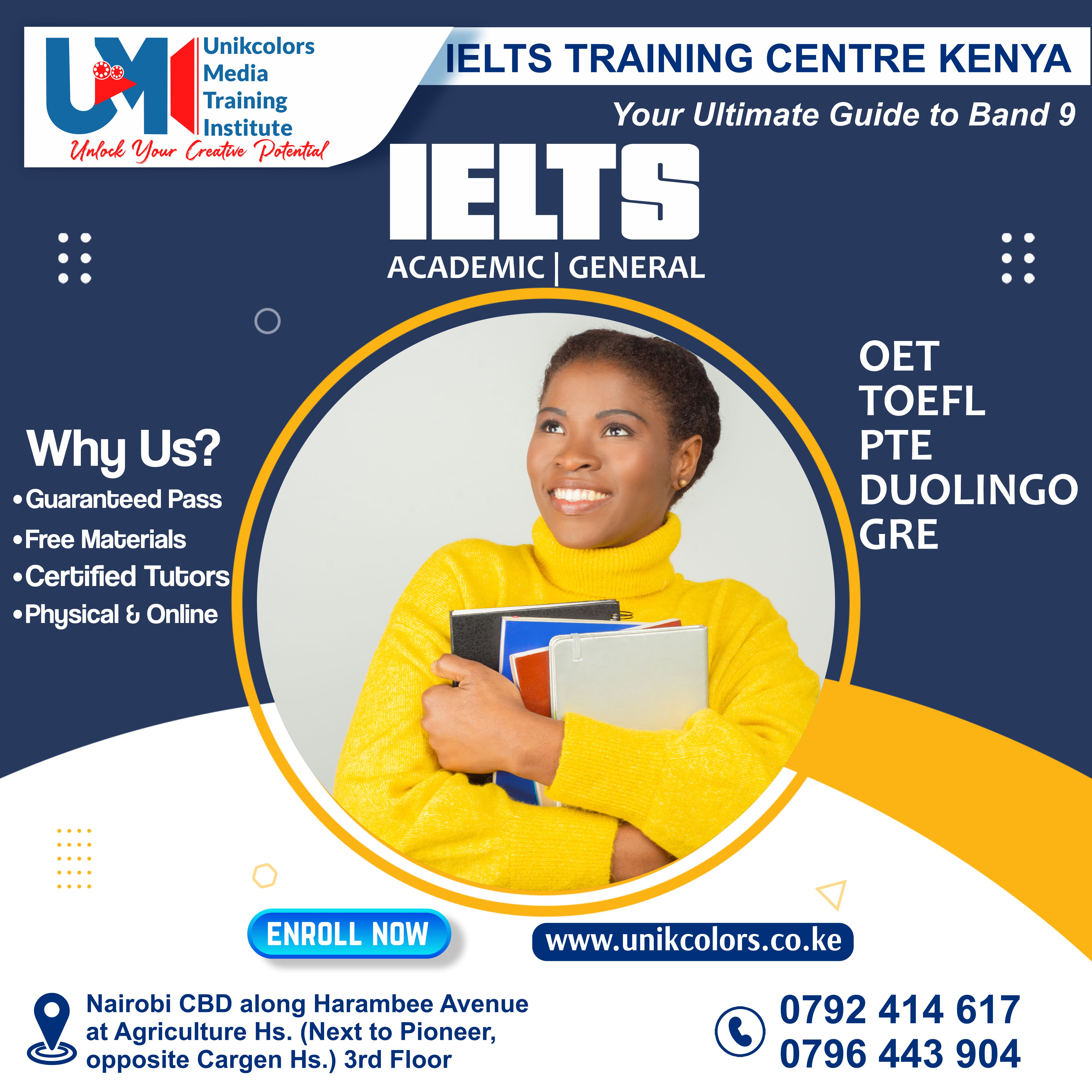 IELTS TRAINING CENTRE KENYA - IELTS PREPARATION | OET | TOEFL | PTE | GRE | DUOLINGO